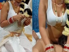 Hot tamil bhabhi fucked hard in white saree - desi homemade sex with mrsshivani
