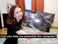 Hot russian teen anna sibster gives blowjob while i play with my new rtx 5090 - pov cumshot