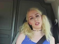 Sexy Grace Harper hitches a ride and fucked in the car